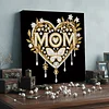 DIY Pearl Painting Maternal Love for Home Wall Decor with Frame(25x25cm)