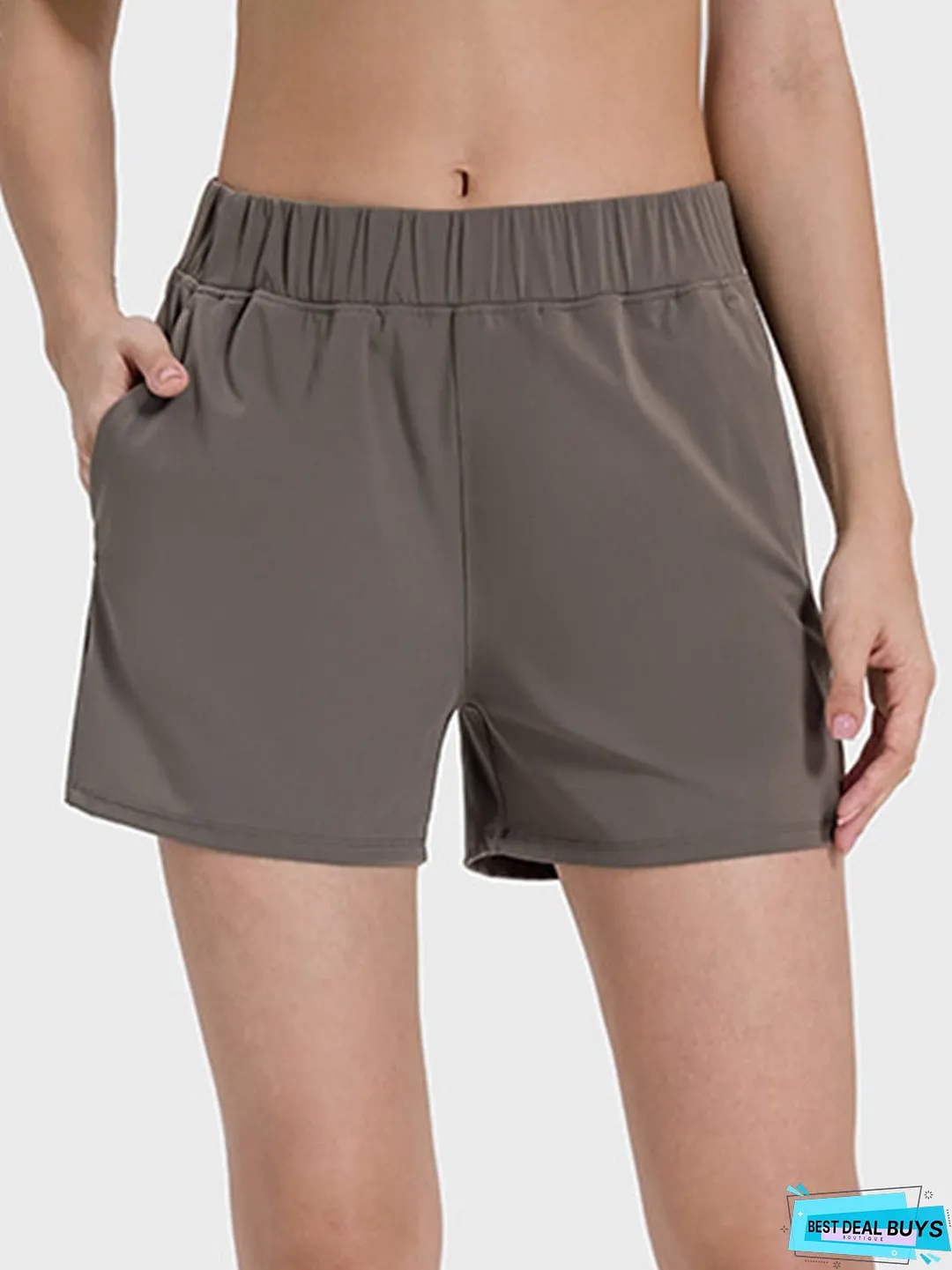 Elastic Waist Active Shorts