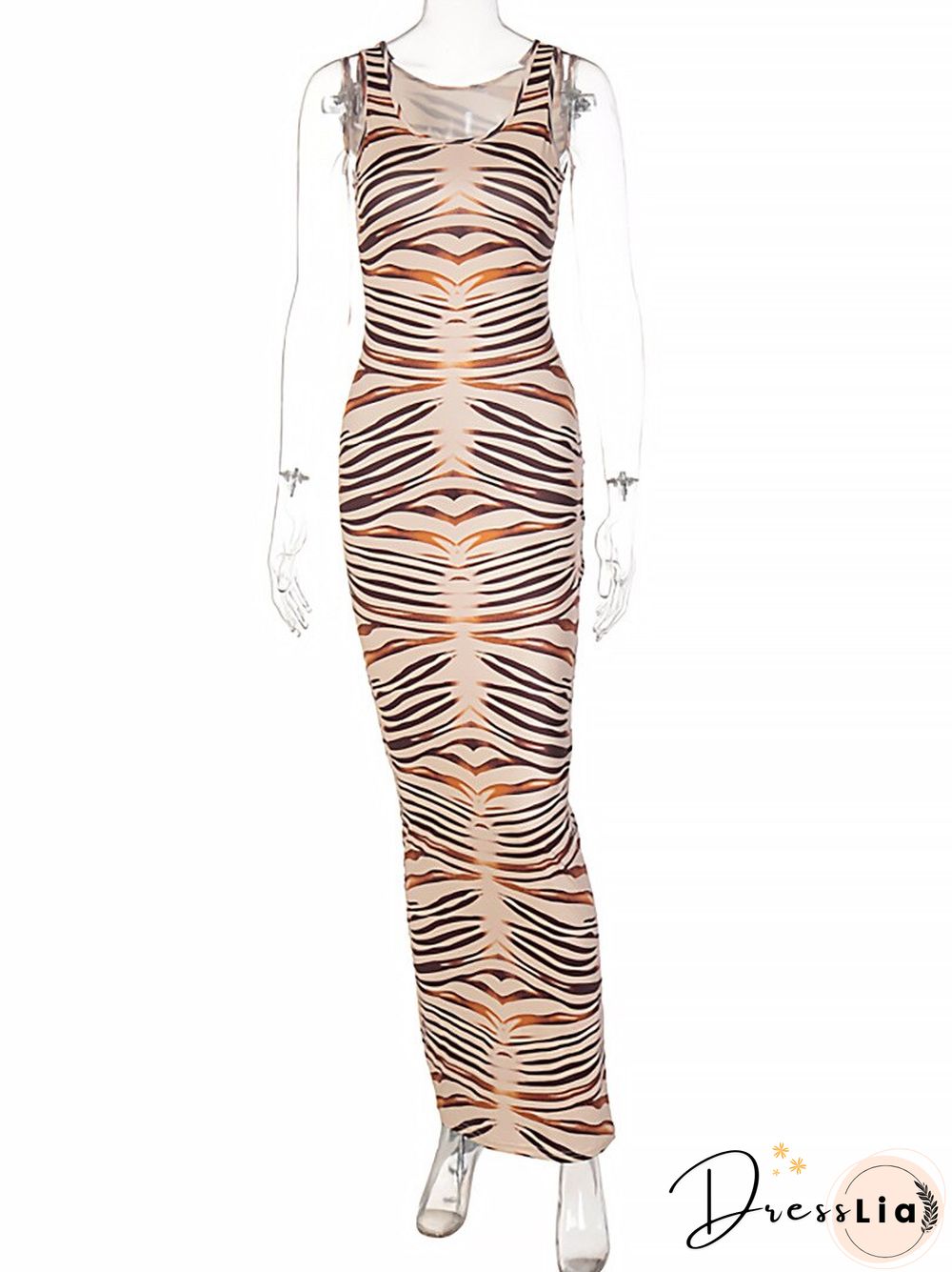 Womens Sleeveless Slim Dress New Spring And Summer Fashion Sexy U-Neck Off Shoulder Ruffle