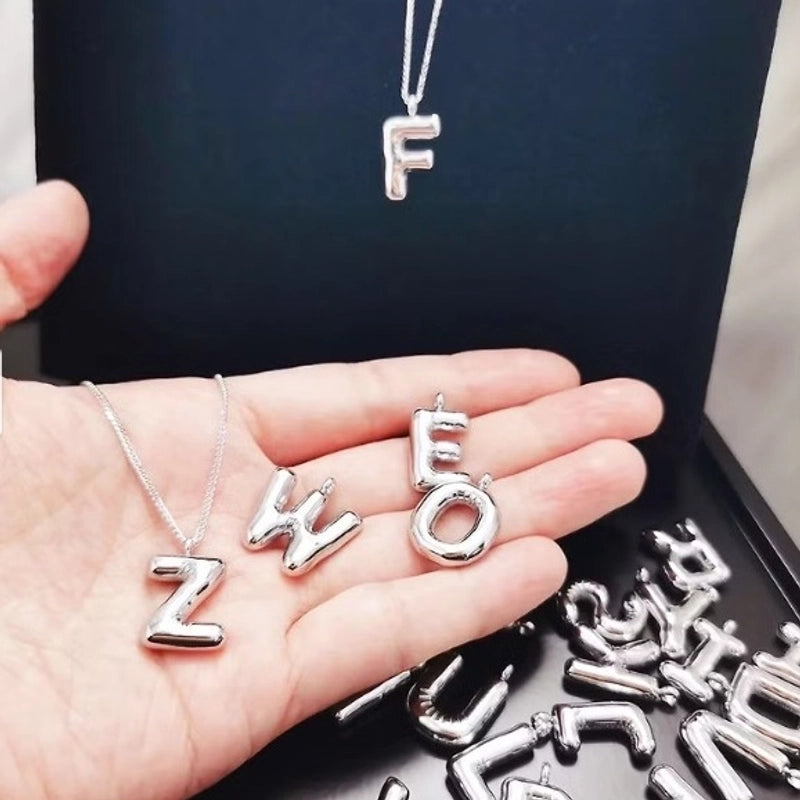 2 Pieces 24mm 304 Stainless Steel Letter Pendant Chain