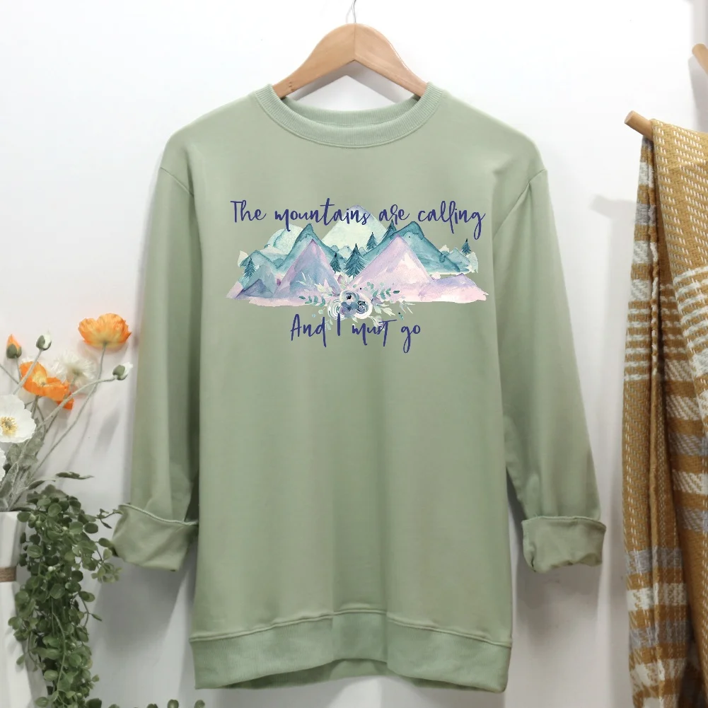 The Mountains Are Calling Women Casual Sweatshirt