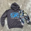 Stylish Lions Patchwork Print Long Sleeve Hoodies