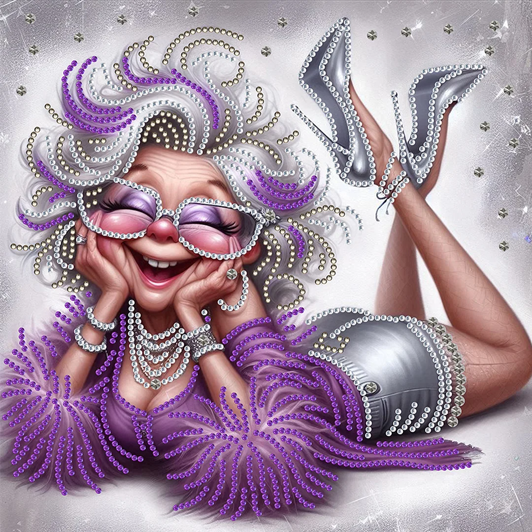 Grandma - Diamond Painting - Partial Special Shaped Drill(Canvas|30*30cm)