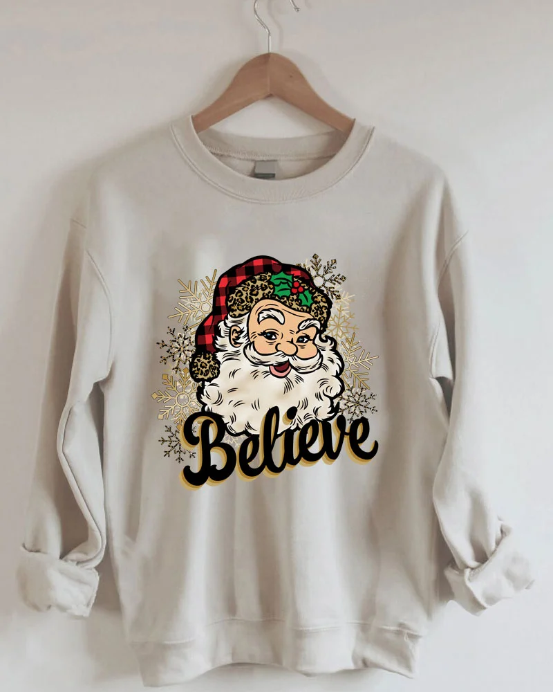 Santa Believe Vintage Sweatshirt