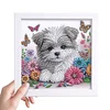 5D DIY Partial Special Shaped Drill Diamond Painting Kit Dog Decor With Frame Kit 18x18cm