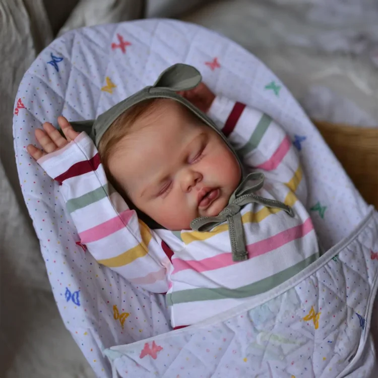  20" Sleeping Reborn Girl Cute Truly Handmade Reborn Doll Serinin with Heatbeat Coos and Breath - Reborndollsshop®-Reborndollsshop®