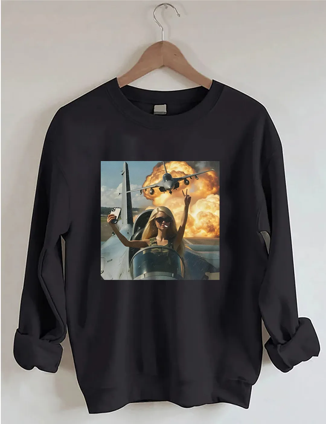 Doll Flying A Plane Sweatshirt