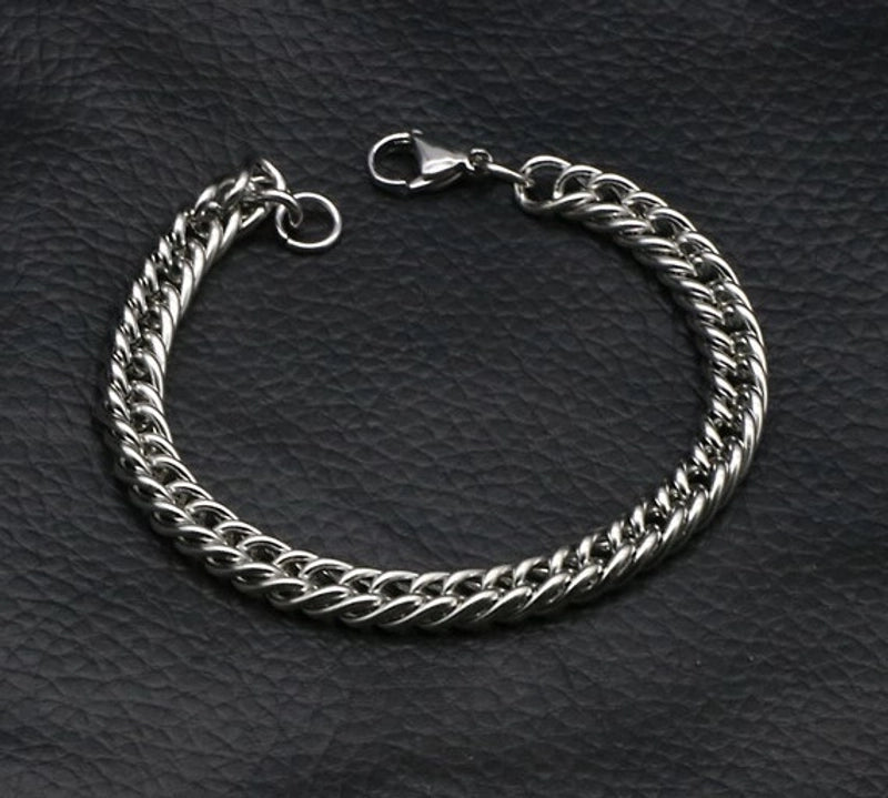 Hip-hop Solid Color Stainless Steel Plating Bracelets 1 Piece