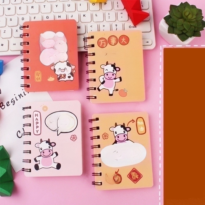 Cute Study Stationery Cartoon Mini Coil Notebook Notepad