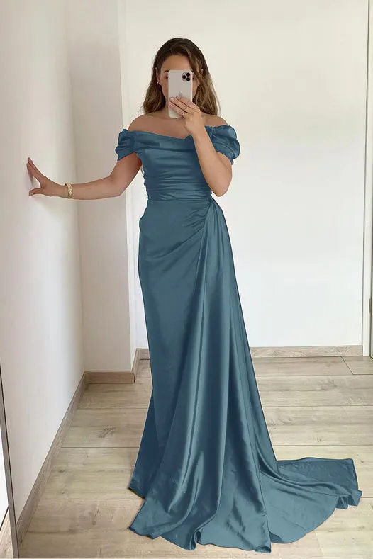 Ruffled Off Shoulder Mermaid Bodycon prom Dress  cg7688 main image 1