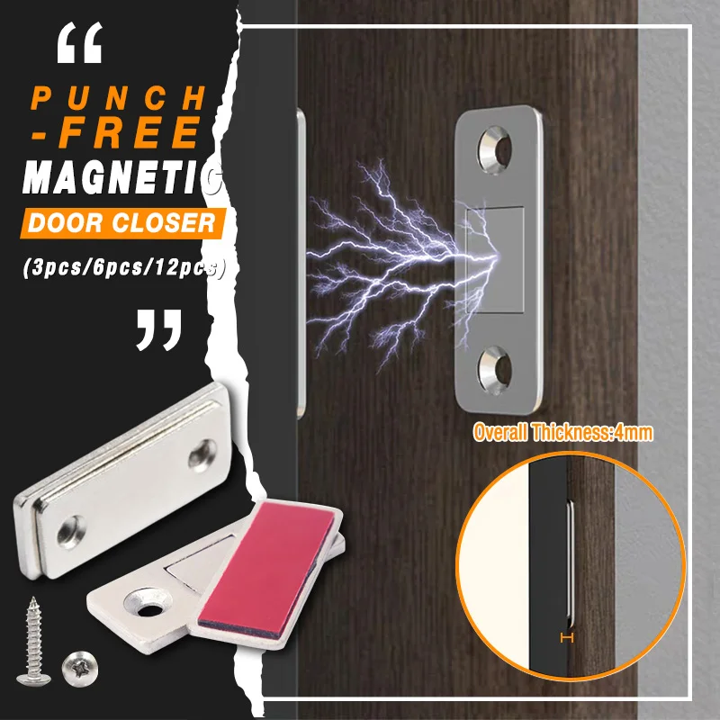 Punch-free Magnetic Door Closer（Buy More Save More）