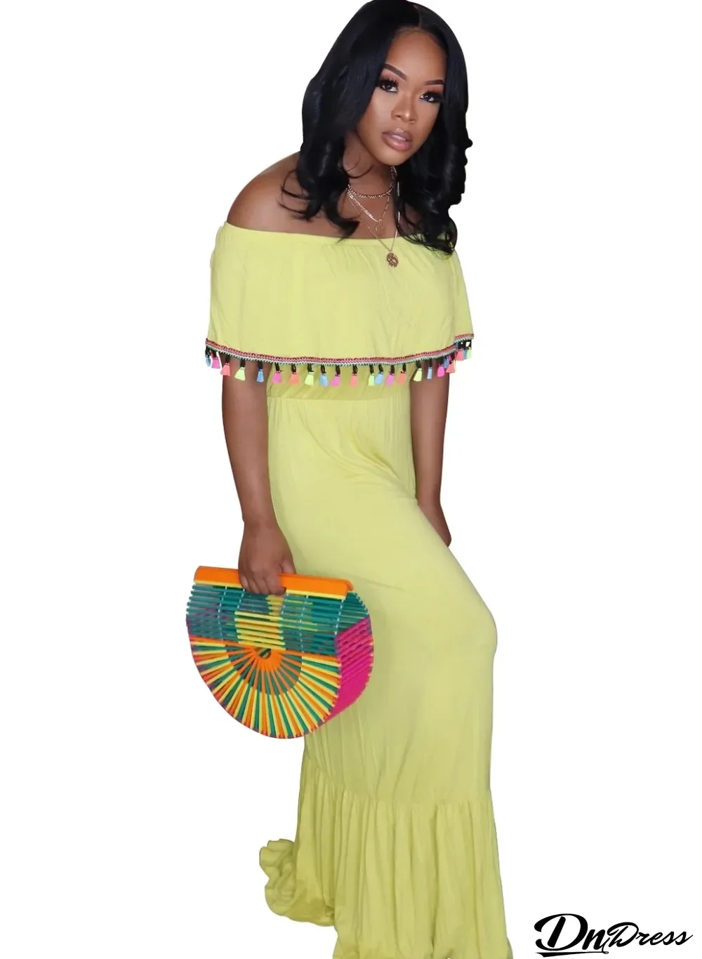 Summer Off the Shoulder Casual Long Dress