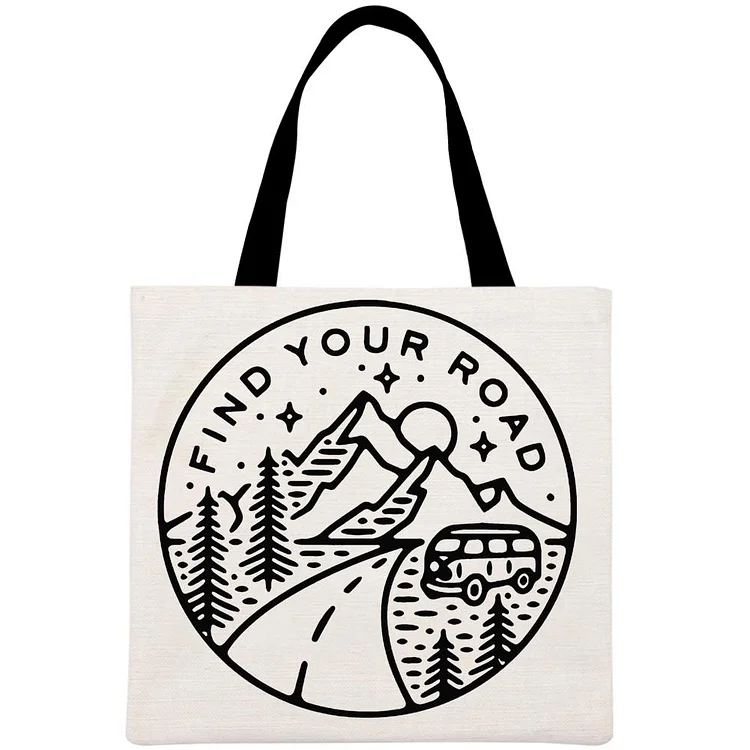 Find Your Road Printed Linen Bag-Annaletters