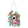 >SALE<Single Side 5D Diamond Painting Dots Pendant Wall Decor (Flower Bird Cage KJ091)