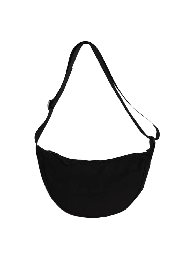 Fashion Polyester Chest Purse Women Waist Shoulder Crossbody Bag (Black)