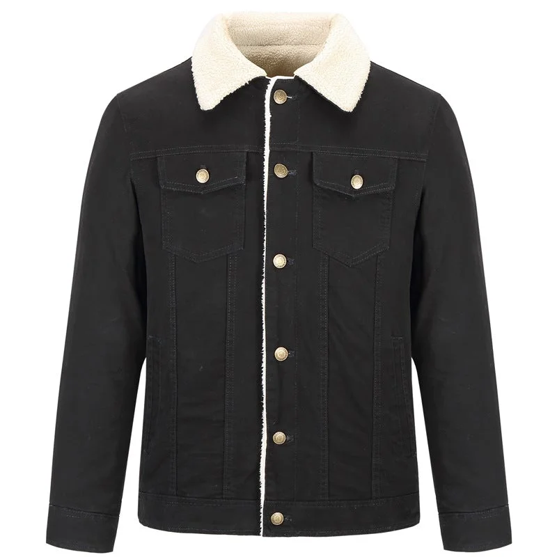 Military Casual Jacket Sherpa Lined Jacket For Men 6XL