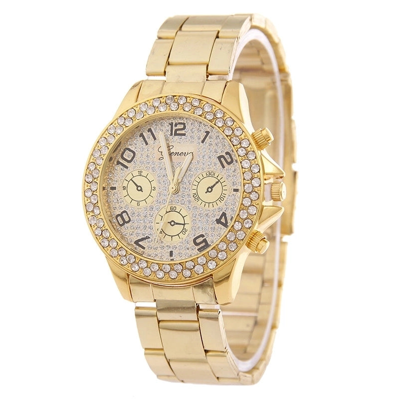 Leisure Ordinary Glass Mirror Alloy Watch (rose Alloy) Nhsy0571