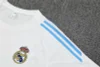 Real Madrid 25-26 Short-sleeve Tracksuit White with light blue Chandal