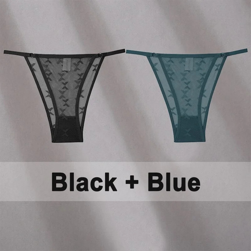 Billionm Lace Panties for Women Solid Color Intimates Underwear Perspective Low Waist Underpants Female Soft Breathbale Lingerie