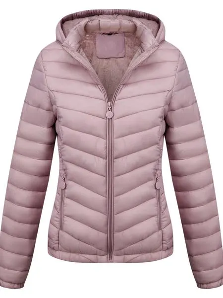 Women's Lightweight Puffer Jacket, Casual Fall & Winter Hooded Coat with Pockets, Warm Daily Commute Outerwear Women's Lightweight Puffer Jacket, Casual Fall & Winter Hooded Coat with Pockets, Warm Daily Commute Outerwear
