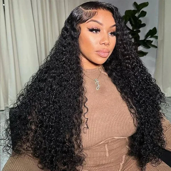 Deep Curly 4x4 HD Lace Closure Human Hair Wigs For Women