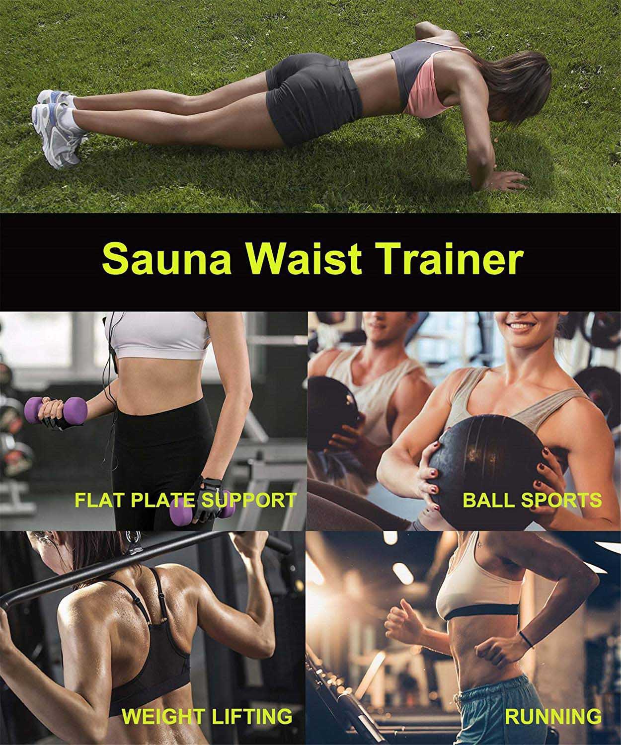 Likron Watches Likron Double Compression Waist Trainer Belt for Women - Sweat Trimmer Workout Cincher with Zipper Adjustab...