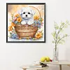 (Multi-Style)Flower Dog - Full Round Diamond Painting 30*30cm