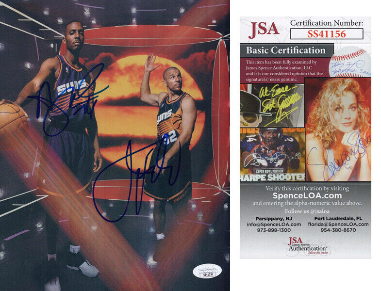 PENNY HARDAWAY & JASON KIDD signed Autographed PHOENIX SUNS