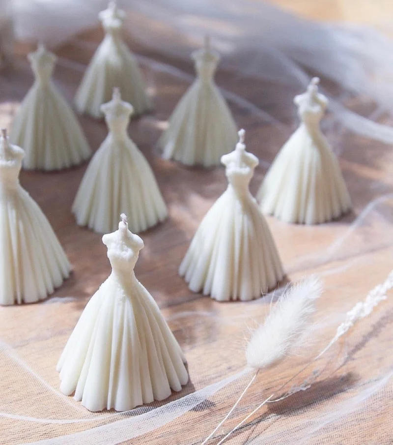 Xpoko Creative wedding dress scented candle luxury decoration candle guest gift candles table decorative candles custom wedding candle