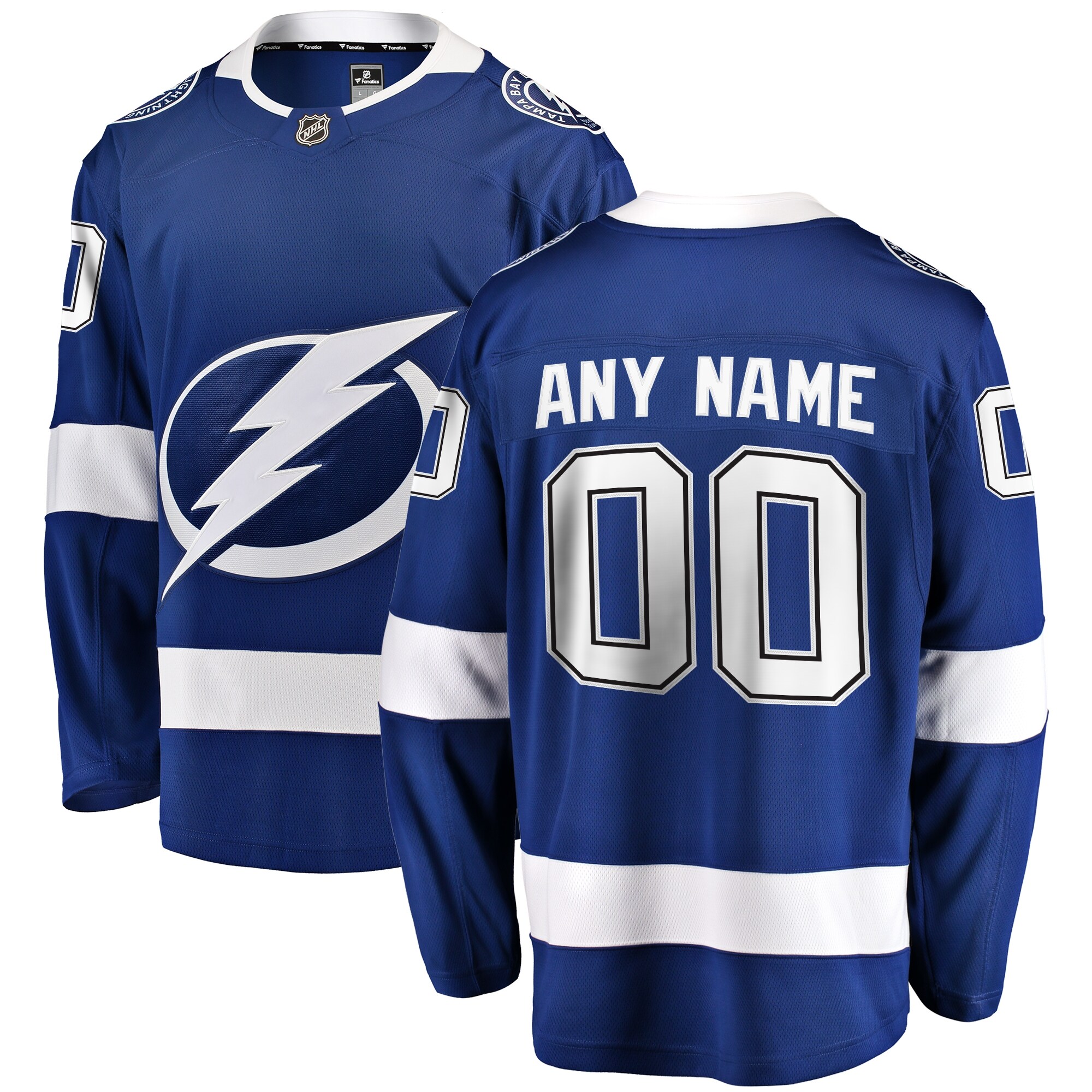 Tampa Bay Lightning Fanatics Home Breakaway Custom Jersey &ndash; Blue mysite