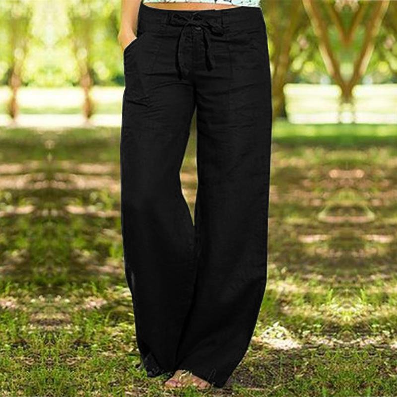 2022 ZANZEA Casual Wide Leg Pants Women's Autumn Trouser Elegant Button Zipper Long Pant  Turnip Woman Pantalon Palazzo