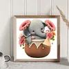 Elephant In Basket-18CT Stamped Cross Stitch 30*30cm/11.81*11.81in