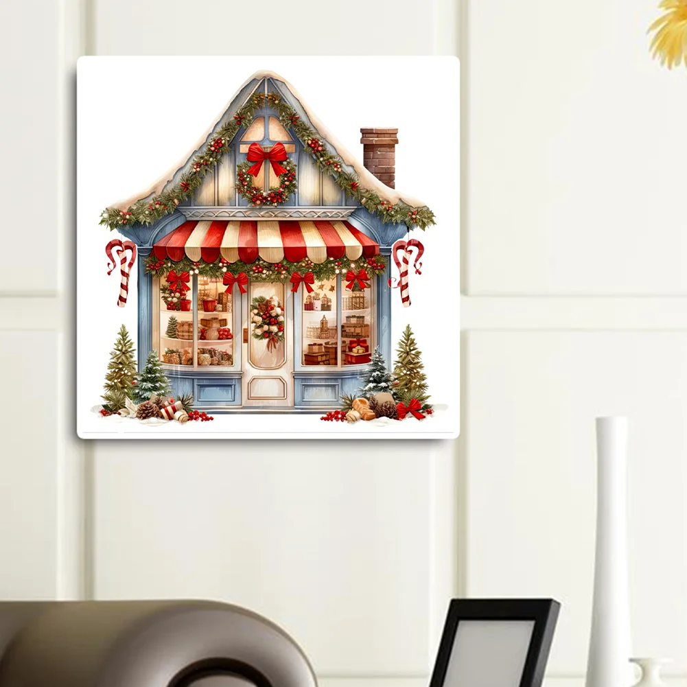 Christmas House - Partial Drill - Special Diamond Painting（40*30cm)-826860