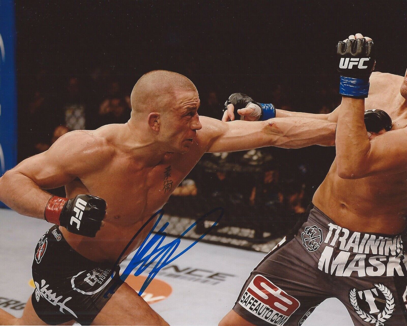 Georges St-Pierre Signed 8×10 Photo Poster painting UFC MMA Champion Autographed COA