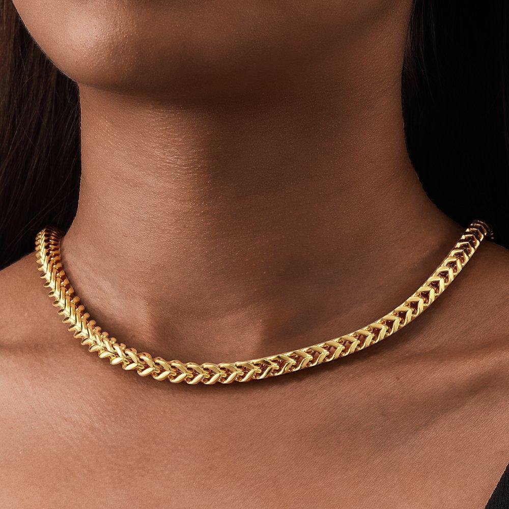 3/6MM 14K Gold Chain Solid Franco-VESSFUL