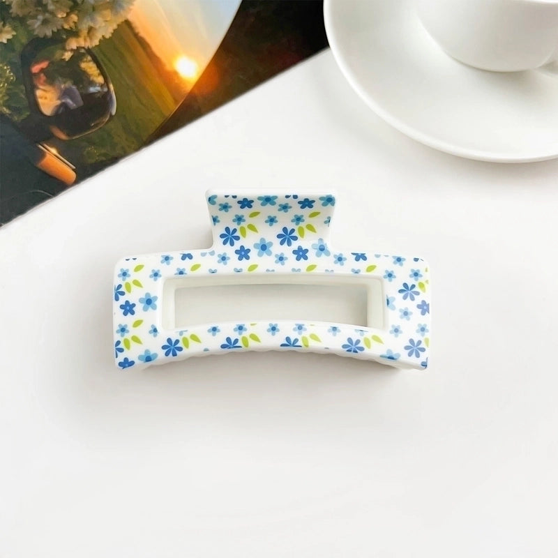 Halloween Minimalist Commute Women’s Pumpkin Flower Checkered Plastic Hair Claws