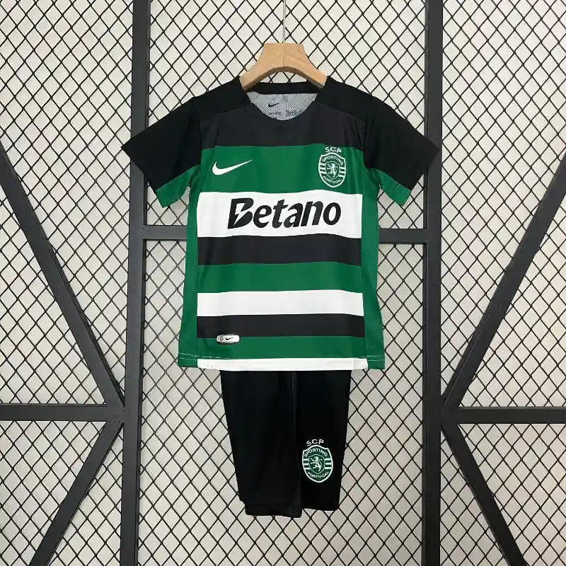 24/25 Kids Sporting Lisbon Soccer Jersey Home
