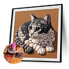 Diamond Painting -DIY Round Drill Stone Art Black Cat(40x40cm)
