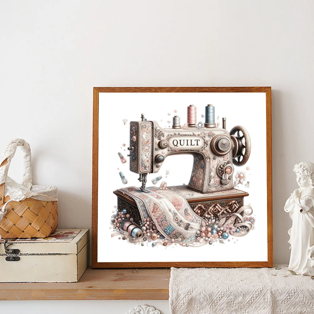 Diamond Painting - Full Round Drill - Sewing Machine(Canvas|40*40cm)