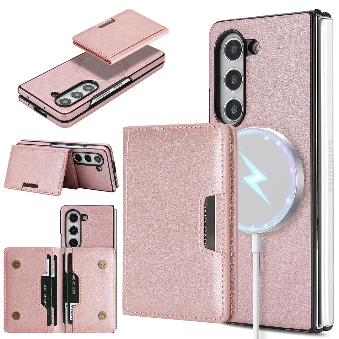 Suitable For Samsung Z Fold7 Wireless Charging Phone Case Z Filp7 2-In-1 Magsafe Magnetic Card Holder
