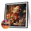 Christmas Gift Bear - Round AB Drills Diamond Painting(45x45cm)
