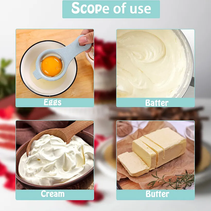 Scope of use including Eggs Batter Cream and Butter