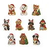 10PCS DIY Pearl Diamond Painting Christmas Fridge Magnets, Sparkling Rhinestone Refrigerator Magnet Craft Kit for Home Decor & Gifts