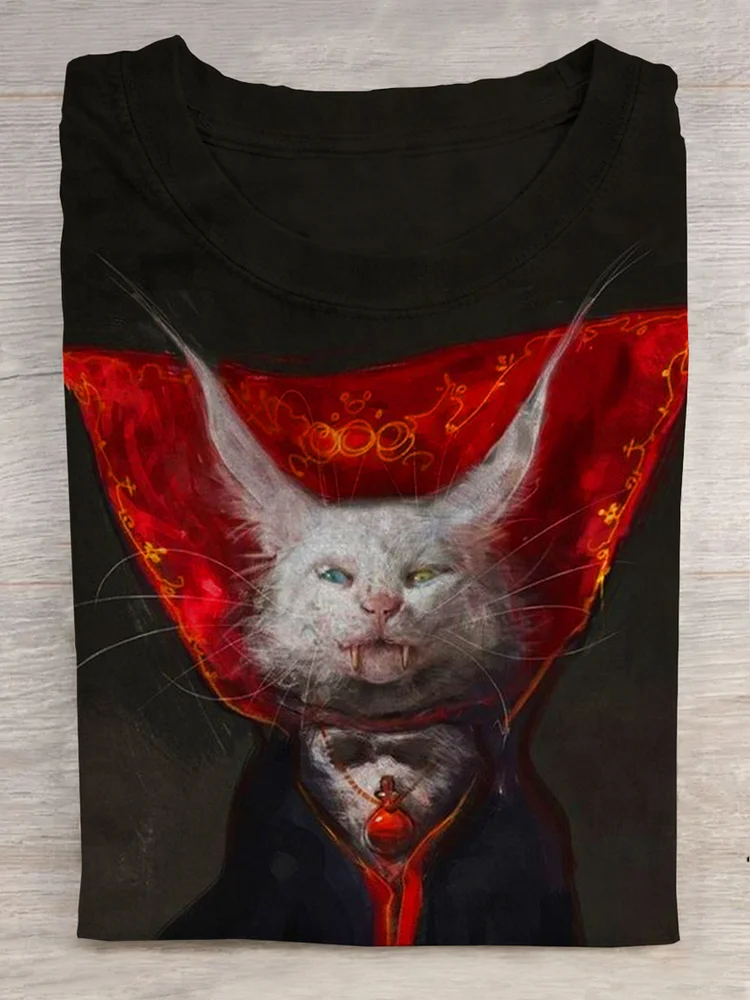 Funny Cat Lover Cat Vampire Art Print T-shirt