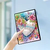 50 Pages DIY Heart Flowers Special Shaped Diamond Painting Notebook