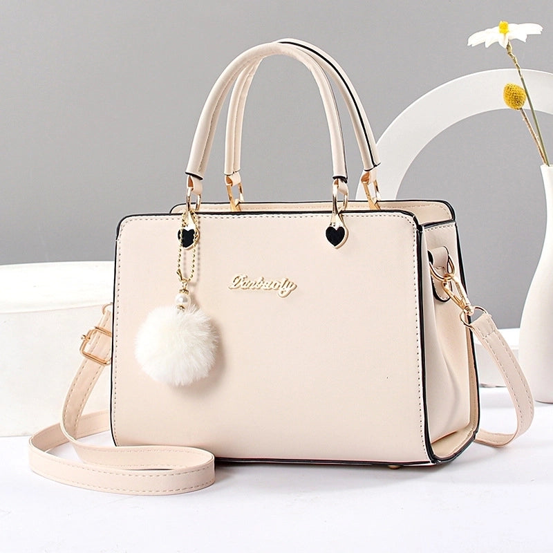 Women’s Large All Seasons Pu Leather Letter Solid Color Elegant Classic Style Square Zipper Square Bag