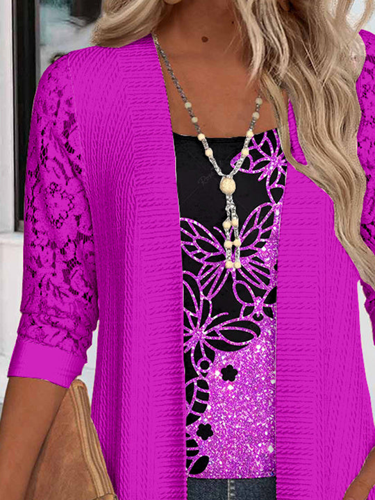 Women Half Sleeve V-neck Solid Color Dress