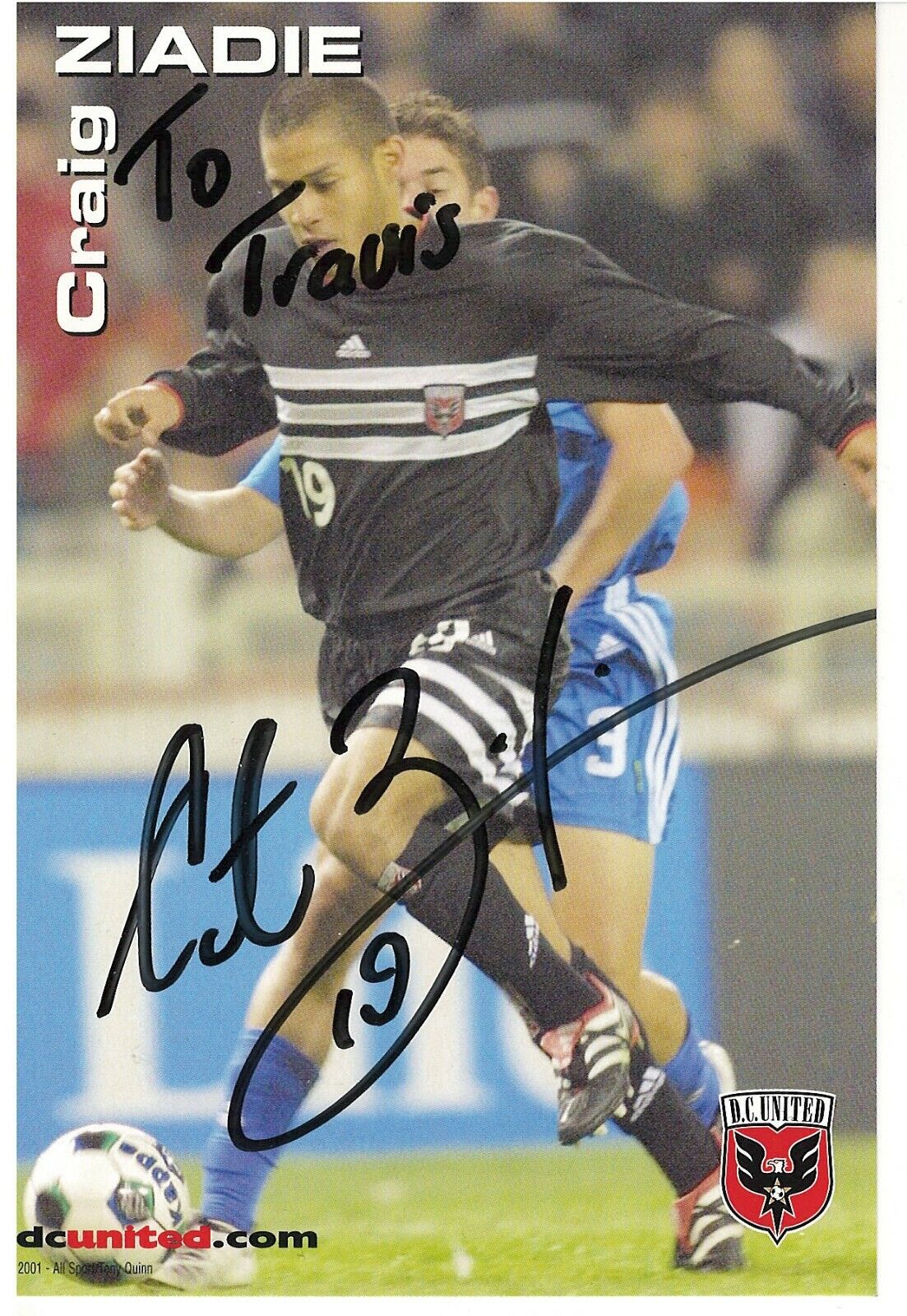 CRAIG ZIADIE DC UNITED RARE SIGNED Photo Poster painting