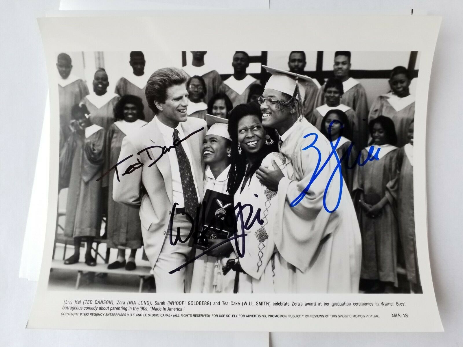 WILL SMITH Whoopi Goldberg TED DANSON Signed AUTOGRAPH 8 x 10 Photo Poster painting