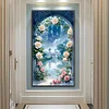 (40*70cm)Flower Castle - Full Round Drill Diamond Painting